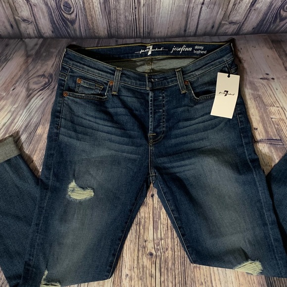 7 FOR ALL MANKIND JOSEPHINA BOYFRIEND JEANS - Picture 4 of 5